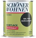 DurAcryl Buntlack Anthrazitgrau 750 ml RAL 7016 Seidenmatt Sch&ouml;ner Wohnen