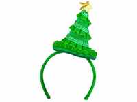 Boland 13429 - Haarreif Weihnachtsbaum mit goldenem Stern, leicht seitlich