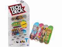 Tech Deck, Ultra-Deluxe Fingerboard 4er-Set, mit authentischer Skateboard-Grafik -