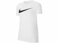 Nike Damen W Nk Df Park20 Tee Hbr T-Shirt, White/(Black), S EU