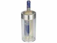 axentia Flaschenkühler transparent, Behälter zum Kühlen von Wein, Sekt, Champagner