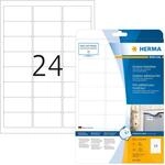 HERMA 9532 Wetterfeste Folienetiketten, 10 Blatt, 63,5 x 33,9 mm, 24 pro A4 Bogen,