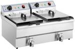 Royal Catering Kommerzielle Fritteuse Kapazit&auml;t 2 x 16 l 13 kW 400 V 60-200 &deg;C