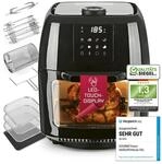GOURMETmaxx Digitale Hei&szlig;luftfritteuse XXL - 9L Ofen | Airfryer mit...
