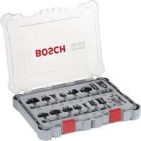 Bosch 15x PRO Fr&auml;ser-Set gemischt (f&uuml;r Weichholz, Hartholz, &Oslash;