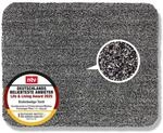 Schmutzfangmatte innen waschbar 60x75 cm &ndash; Sauberlaufmatte anthrazit 100% Baumwolle