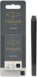 Parker Tintenpatronen f&uuml;r F&uuml;ller | lange Patronen | schwarze QUINK Tinte | 10