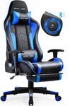 GTPLAYER Gaming Stuhl Gamer Stuhl mit Fu&szlig;st&uuml;tze Bluetooth Lautsprecher