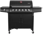 TAINO RED 6+1 Gasgrill Grillwagen BBQ Edelstahl-Brenner Gasgriller Seitenkocher...