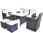 vidaXL Gartenm&ouml;bel Set 6-TLG. Poly Rattan Sitzgarnitur Sitzgruppe Gartengarnitur