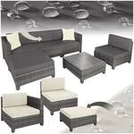 tectake Gartenm&ouml;bel Set, Lounge aus Poly Rattan und Aluminium, Balkon M&ouml;bel...