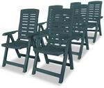 vidaXL 6X Gartenstuhl Verstellbar Witterungsbest&auml;ndig Hochlehner Klappstuhl
