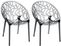 CLP 2er Set XXL Gartenstuhl Crystal Aus Kunststoff I 2 x Wetterbest&auml;ndiger