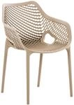 CLP Gartenstuhl/Terrassenstuhl, wetterfest, stapelbar, modernes Design, Kunststoff,