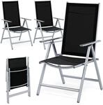 Casaria&reg; Gartenst&uuml;hle 4er Set Hochlehner Klappbar 8-Fach Verstellbar Camping Stuhl