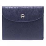 Aigner quadratische Geldb&ouml;rse Portemonnaie Portmonee - 12x10x2cm (B x H x T) (Blau)