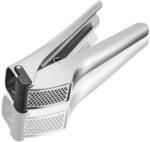 GEFU GARLICO Knoblauchpresse &ndash; ergonomisch, Edelstahl mit Abstreifer & Siebeinsatz