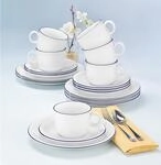 Seltmann Weiden Kaffeeservice 18-teilig | Serie Compact Blaurand | Set beinhaltet je