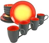 CreaTable, 20200, Serie HOT RED, 16-teiliges Geschirrset f&uuml;r 4 Personen,