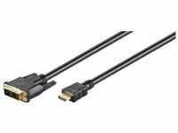 Goobay 51581 DVI-D auf HDMI Kabel, DVI-D-Stecker (18+1 pin) > HDMI-Stecker (Typ A),