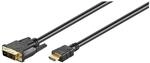 Goobay 51581 DVI-D auf HDMI Kabel, DVI-D-Stecker (18+1 pin) > HDMI-Stecker (Typ A),