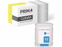 PRIMA4 - C4836A 11 28ml Cyan Tintenpatrone Kompatibel Mit Plotter Hp BusinessJet