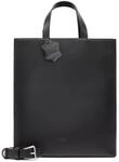 LIEBESKIND Berlin &bdquo;Paper Bag M &ndash; Tote Tasche aus Leder mit Jacquard-Schultergurt