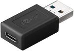 Goobay 45400 2 in 1 Superspeed Adapter USB 3.0 (Typ A) auf USB-C, verwandelt den USB