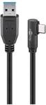 Goobay 66500 USB 3.0 auf USB C Kabel 0,5m / 15W Handykabel / 90 Grad USB C