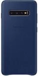 Leather Cover f&uuml;r Galaxy S10+ Marineblau