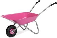 Rolly Toys Kinderschubkarre (Farbe pink/silber, Gartenschubkarre, Metallschubkarre,