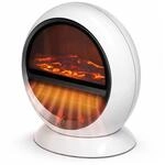 MONZANA&reg; Heizl&uuml;fter Kamin Optik Elektrokamin LED Flammen Effekt 2 Heizstufen wei&szlig;