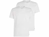 Calvin Klein Herren T-Shirts Kurzarm Crew Neck Rundhalsausschnitt, Weiß (White), L