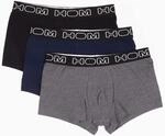 HOM Herren 3er Set Hom Boxershorts Boxershorts, Black/Navy/Grey Mel, S EU