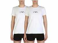 Emporio Armani Herren T-Shirts 2erPack 111267cc715 Weiß (White/White 04710), S EU