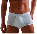 Herren Long-Slip mit Eingriff Doppelripp weiﾟ 6