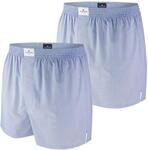 TOM TAILOR, Herren Web-Boxer, 2er Pack, lightblue-L