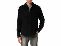 Urban Classics Herren Corduroy Shirt Hemd, Black, L