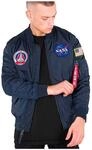Alpha Industries MA-1 TT NASA Reversible II Bomberjacke f&uuml;r Herren Rep.Blue