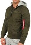 Alpha Industries MA-1 TT Hood Bomberjacke f&uuml;r Herren Dark Green