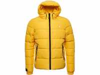Superdry Mens Hooded Sports Puffer Jacket, Nautical Yellow, XXL