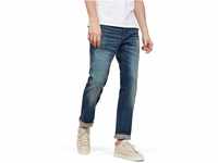G-STAR RAW Herren 3301 Regular Straight Jeans, Blau (worker blue faded
