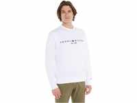 Tommy Hilfiger Herren Sweatshirt Tommy Logo Sweatshirt ohne Kapuze, Weiß (White), S