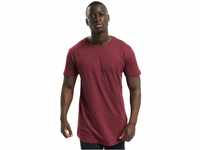 Urban Classics Herren Shaped Long Tee T-Shirt, Rot (Port 1157), 2XL