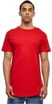 Urban Classics Herren Shaped Long Tee T-Shirt, Rot (fire red), 2XL