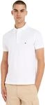 Tommy Hilfiger Herren Poloshirt Kurzarm 1985 Slim Fit, Wei&szlig; (White), S