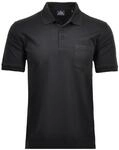 RAGMAN Herren RAGMAN Kurzarm Softknit Poloshirt XX-Large, Schwarz-009