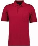 RAGMAN Herren RAGMAN Kurzarm Softknit Poloshirt Medium, Beere-665