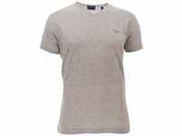 GANT Herren The ORIGINAL Slim V-Neck T-Shirt, Grau (Light Grey Melange 94),