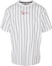 Karl Kani Herren KKMQ32041WHT Small Signature Pinstripe Tee White wht/blk/red, M